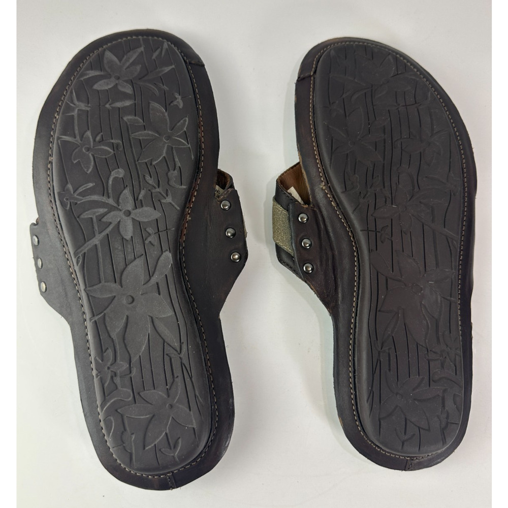 Tommy Bahama Samoa Parrot Beach Vibes Leather Sandals Men's Size 8 M Flip Flops - Picture 11 of 14